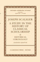 Book cover of: Joseph Scaliger: II: Historical Chronology. By: Anthony Grafton