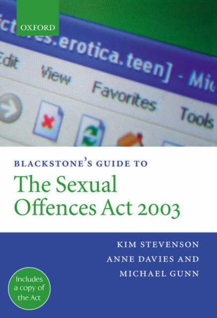 Book cover of: Blackstone's Guide to the Sexual Offences Act 2003