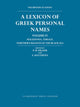 Book cover of: Lexicon of Greek Personal Names Volume IV