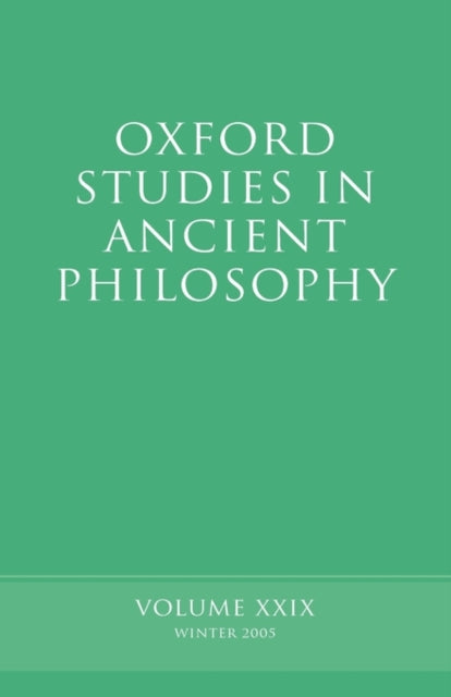Book cover of: Oxford Studies in Ancient Philosophy XXIX. By: David Sedley