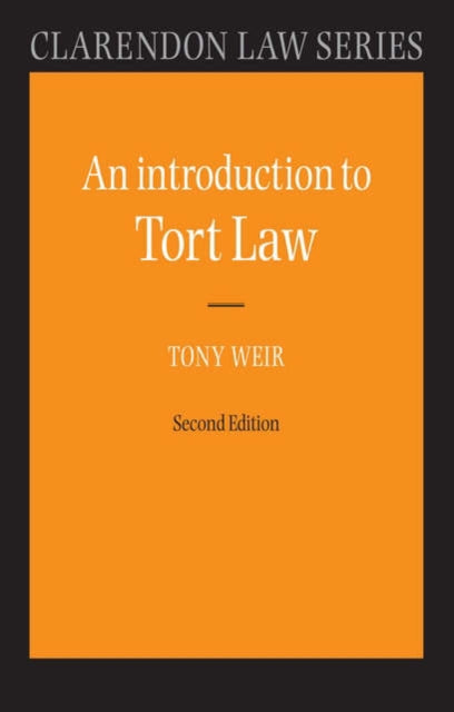 Book cover of: Introduction to Tort Law. By: Tony Weir