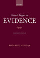 Book cover of: Cross & Tapper on Evidence. By: Roderick Munday