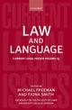 Book cover of: Law and Language. By: Michael Freeman