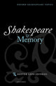 Book cover of: Shakespeare and Memory. By: Hester Lees-Jeffries