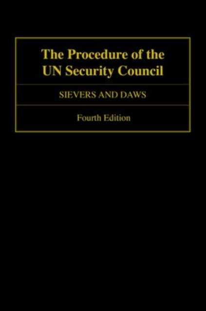 Book cover of: Procedure of the UN Security Council. By: Loraine Sievers