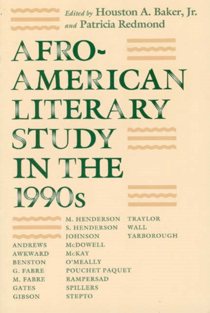 Book cover of: Afro-American Literary Study in the 1990s