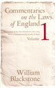 Book cover of: Commentaries on the Laws of England, Volume 1