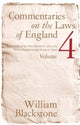 Book cover of: Commentaries on the Laws of England, Volume 4