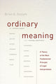 Book cover of: Ordinary Meaning. By: Brian G. Slocum