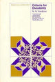 Book cover of: Criteria for Divisibility