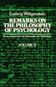 Book cover of: Remarks on the Philosophy of Psychology V 2 (Cloth)