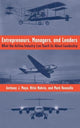 Book cover of: Entrepreneurs, Managers, and Leaders. By: Anthony J. Mayo
