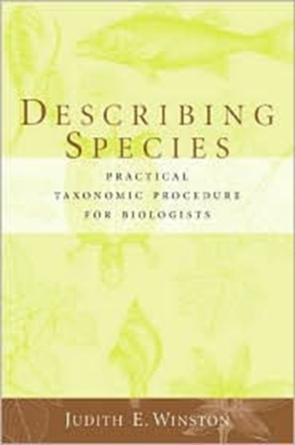 Book cover of: Describing Species. By: Judith Winston