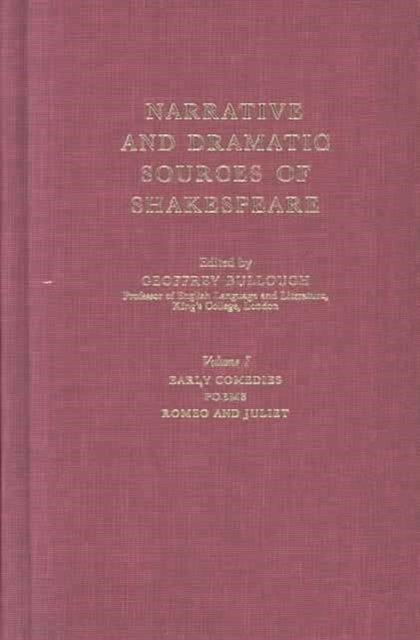 Book cover of: Narrative and Dramatic Sources of Shakespeare. By: Geoffrey Bullough