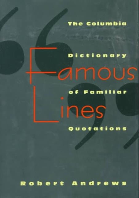 Book cover of: Famous Lines