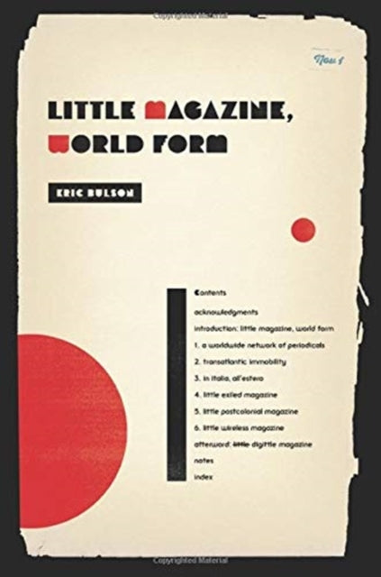 Book cover of: Little Magazine, World Form. By: Eric Jon Bulson