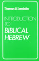 Book cover of: Introduction to Biblical Hebrew