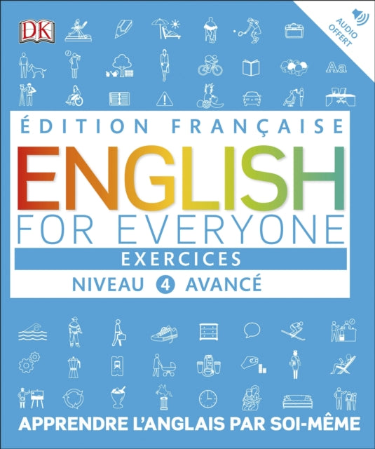 Book cover of: English for Everyone Practice Book Level 4 Advanced. By: DK Publishing