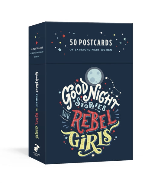 Book cover of: Good Night Stories for Rebel Girls: 50 Postcards. By: Elena Favilli