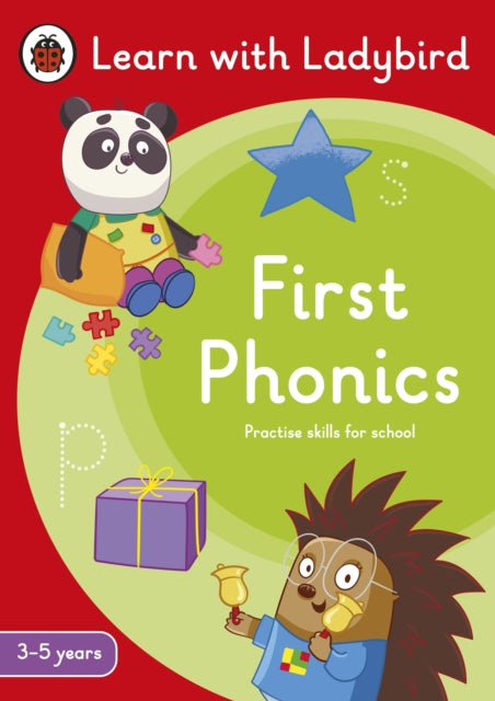 Book cover of: First Phonics: A Learn with Ladybird Activity Book (3-5 years). By: Ladybird