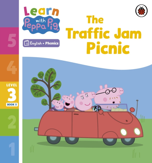 Book cover of: Learn with Peppa Phonics Level 3 Book 5 – The Traffic Jam Picnic (Phonics Reader). By: Peppa Pig