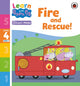Book cover of: Learn with Peppa Phonics Level 4 Book 9 – Fire and Rescue! (Phonics Reader). By: Peppa Pig