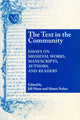 Book cover of: Text in the Community