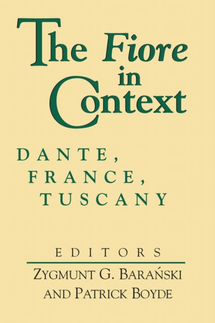 Book cover of: Fiore in Context, the. By: Zygmunt G. Baranski