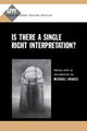 Book cover of: Is There a Single Right Interpretation?. By: Michael Krausz