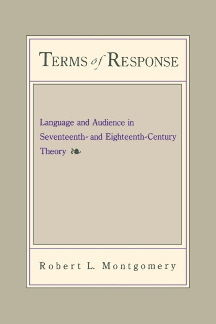 Book cover of: Terms of Response. By: Robert Langford Montgomery