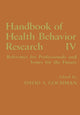 Book cover of: Handbook of Health Behavior Research IV. By: David S. Gochman