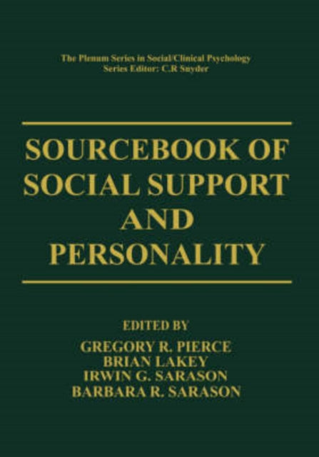 Book cover of: Sourcebook of Social Support and Personality