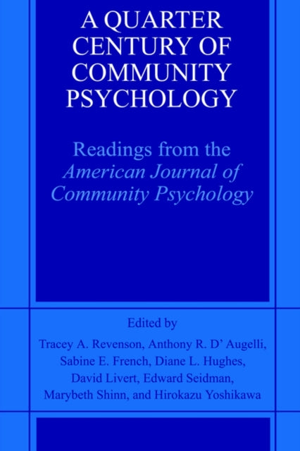 Book cover of: Quarter Century of Community Psychology