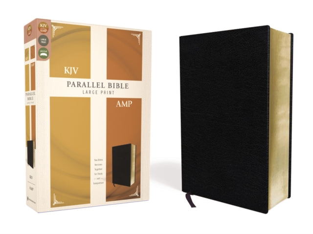 Book cover of: KJV, Amplified, Parallel Bible, Large Print, Bonded Leather, Black, Red Letter