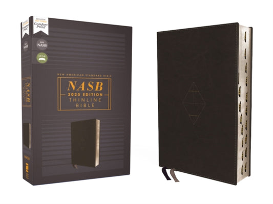 Book cover of: NASB, Thinline Bible, Leathersoft, Black, Red Letter, 2020 Text, Thumb Indexed, Comfort Print