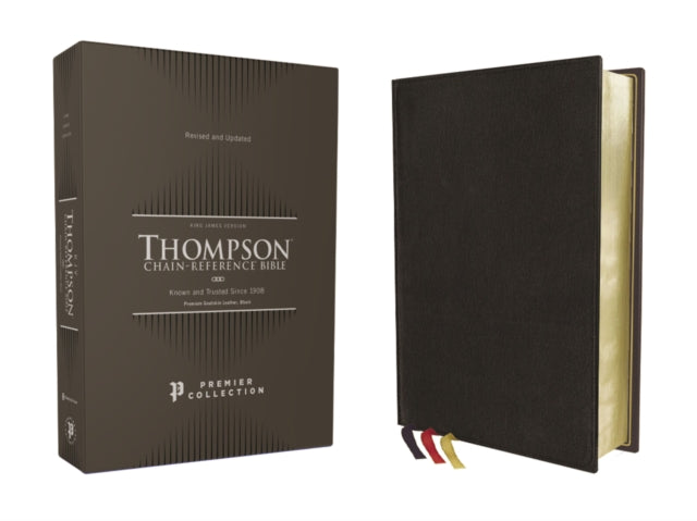 Book cover of: KJV, Thompson Chain-Reference Bible, Premium Goatskin Leather, Black, Premier Collection, Art Gilded Edges, Black Letter, Comfort Print. By: Frank Charles Thompson