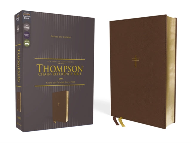 Book cover of: NASB, Thompson Chain-Reference Bible, Leathersoft, Brown, 1995 Text, Red Letter, Comfort Print. By: Zondervan