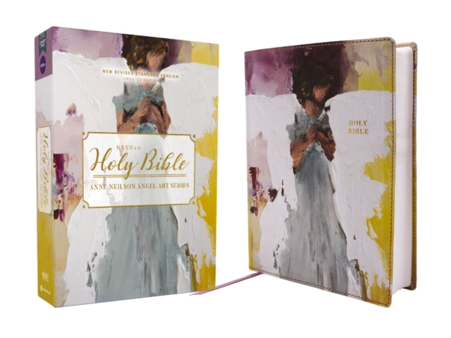 Book cover of: NRSVue, Holy Bible, Anne Neilson Angel Art Series, Leathersoft, Multi-Purple, Comfort Print. By: Anne Neilson