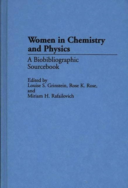 Book cover of: Women in Chemistry and Physics