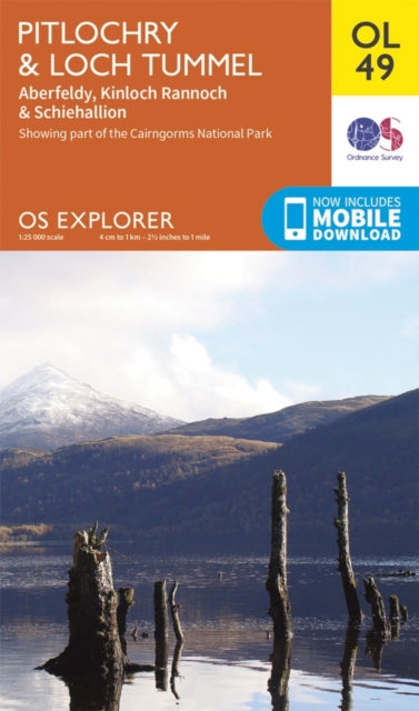 Book cover of: Pitlochry & Loch Tummel, Aberfeldy, Kinloch Rannoch & Schiehallion. By: Ordnance Survey