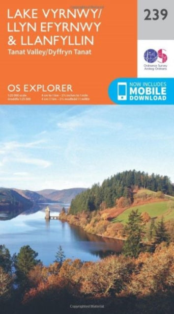 Book cover of: Lake Vyrnwy and Llanfyllin, Tanat Valley. By: Ordnance Survey