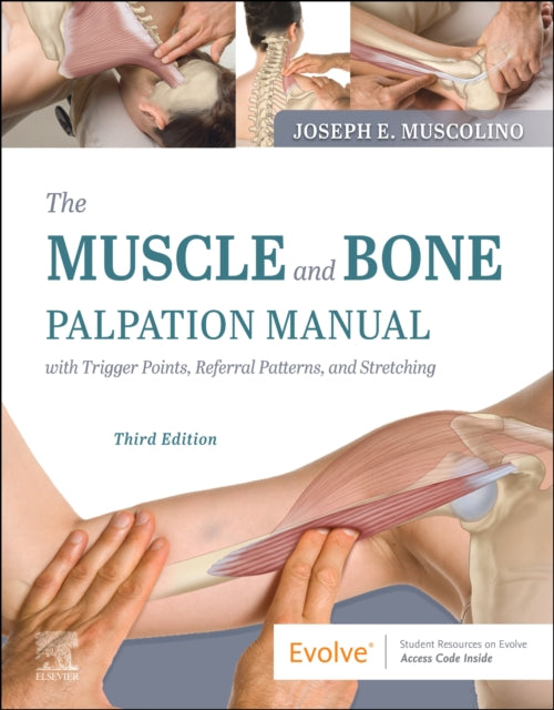 Book cover of: Muscle and Bone Palpation Manual with Trigger Points, Referral Patterns and Stretching. By: Joseph E. Muscolino