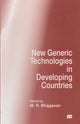 Book cover of: New Generic Technologies in Developing Countries. By: M.R. Bhagavan