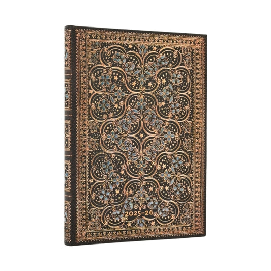 Book cover of: 2026 Restoration (The Queen’s Binding) Midi 18-month Horizontal Hardcover Flexi Dayplanner 2025-2026 (Elastic Band Closure). By: Paperblanks