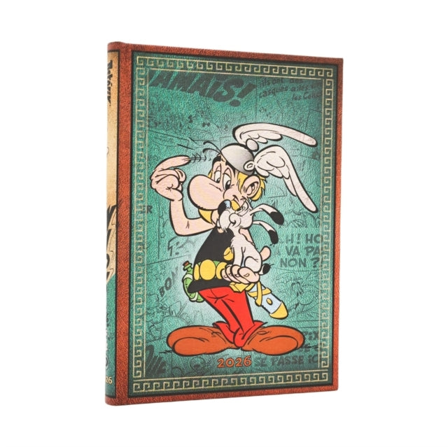 Book cover of: 2026 Asterix the Gaul (The Adventures of Asterix) Midi 12-month Horizontal Hardcover Flexi Dayplanner 2026 (Elastic Band Closure). By: Paperblanks