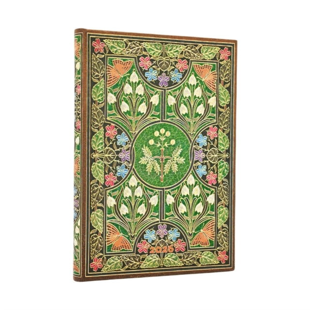Book cover of: 2026 Poetry in Bloom Midi 12-month Verso Hardcover Flexi Dayplanner 2026 (Elastic Band Closure). By: Paperblanks