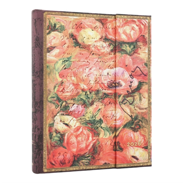 Book cover of: 2026 Renoir, Letter to Morisot (1892) (Embellished Manuscripts Collection) Ultra 12-month Day-at-a-Time Hardcover Flexi Dayplanner 2026 Renoir, Letter to Morisot (1892 (Wrap Closure). By: Paperblanks