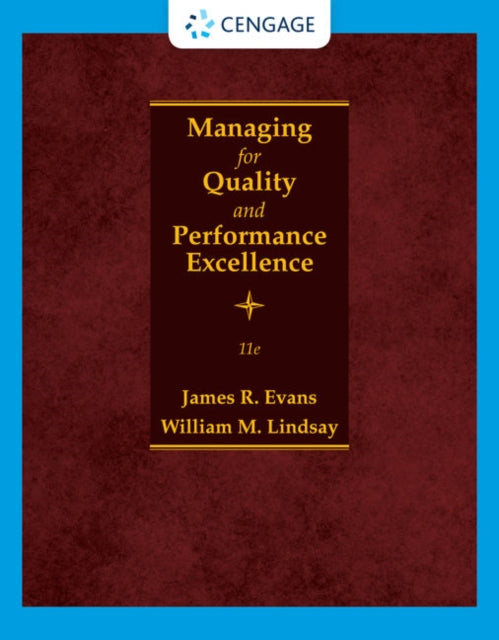 Book cover of: Managing for Quality and Performance Excellence. By: Evans, James R.