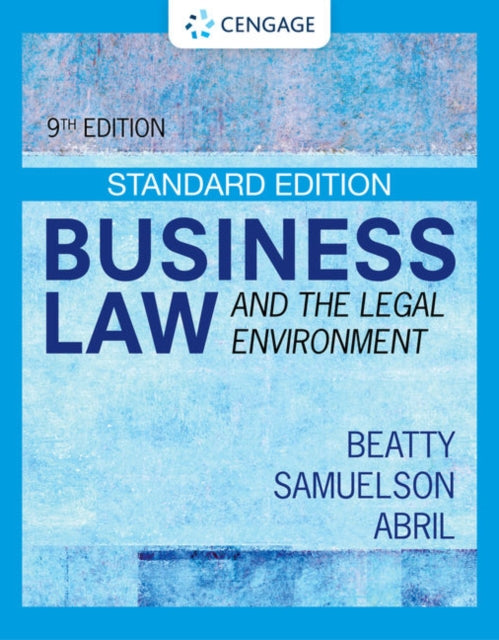 Book cover of: Business Law and the Legal Environment - Standard Edition. By: Jeffrey F. Beatty