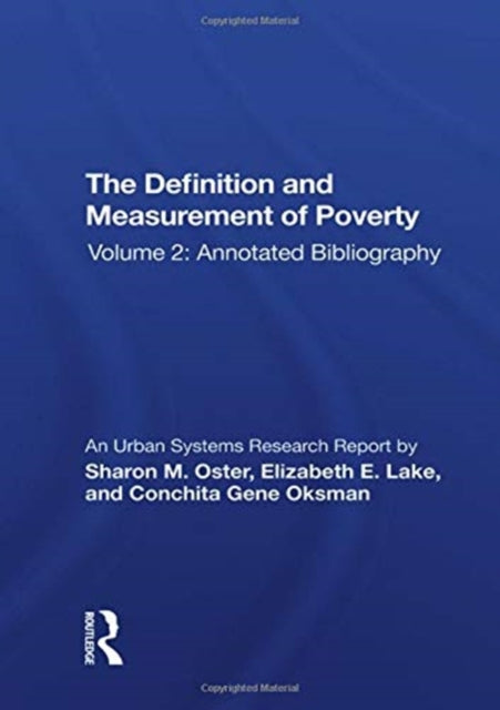 Book cover of: Def-measuremnt Poverty-2